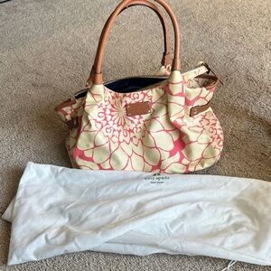 Kate Spade Pink and Cream Floral Shoulder Bag